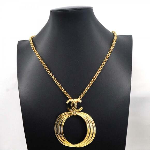 CHANEL Gold Logo Necklace - Picture 6 of 7